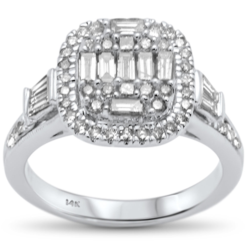 ''SPECIAL! .90ct G SI 14K White GOLD Diamond Engagement Ring Size 6.5''