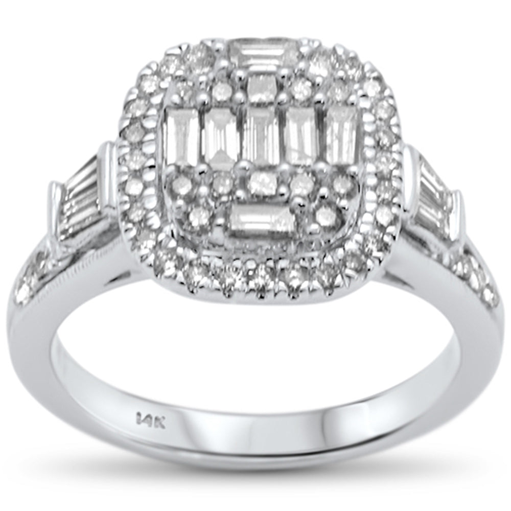 ''SPECIAL! .90ct G SI 14K White Gold DIAMOND Engagement Ring Size 6.5''
