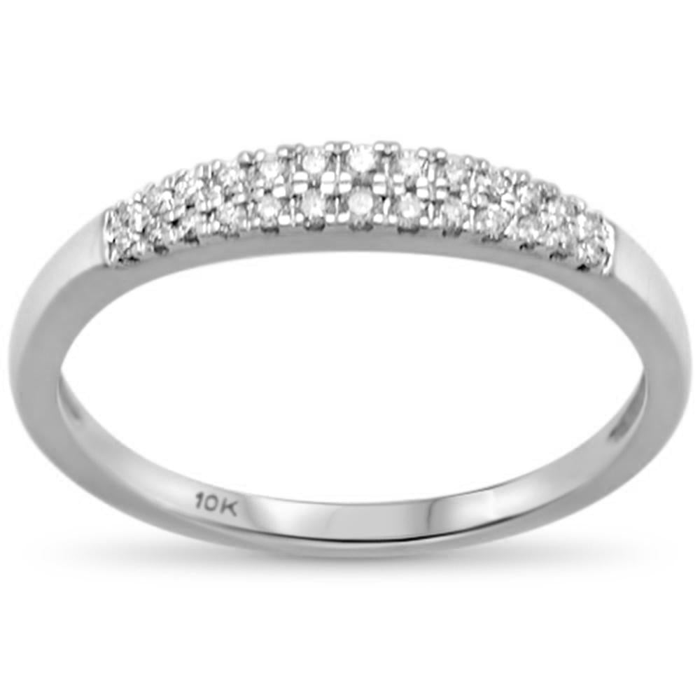 .13ct G SI 10K White Gold LADIES Diamond Band Ring Size 6.5