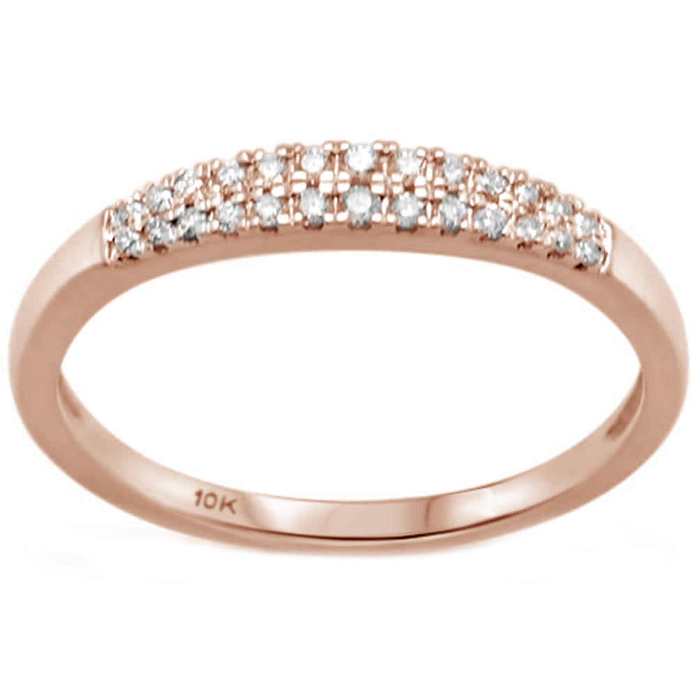 .13ct G SI 10K Rose Gold LADIES Diamond Band Ring Size 6.5