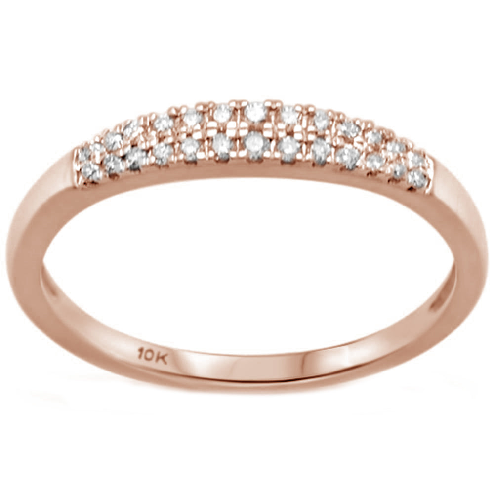 .13ct G SI 10K Rose GOLD Ladies Diamond Band Ring Size 6.5