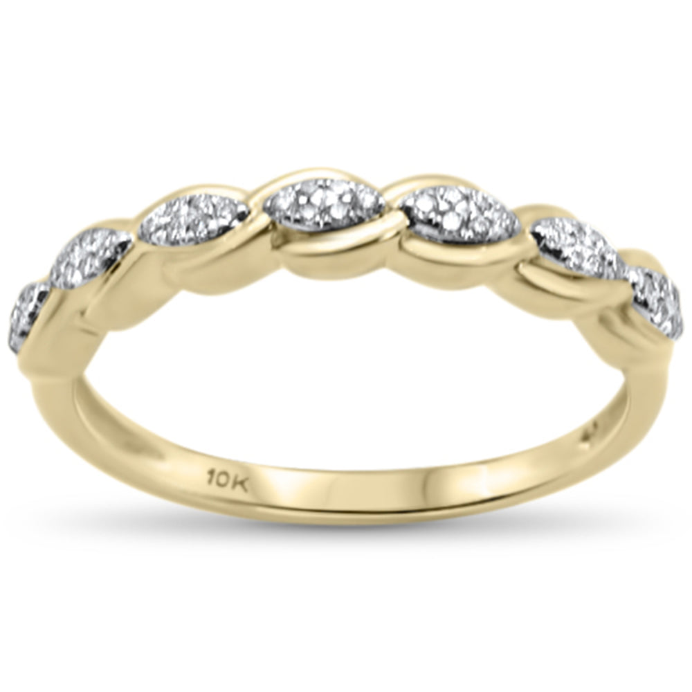 .12ct G SI 10K Yellow Gold Ladies Diamond Band RING Size 6.5