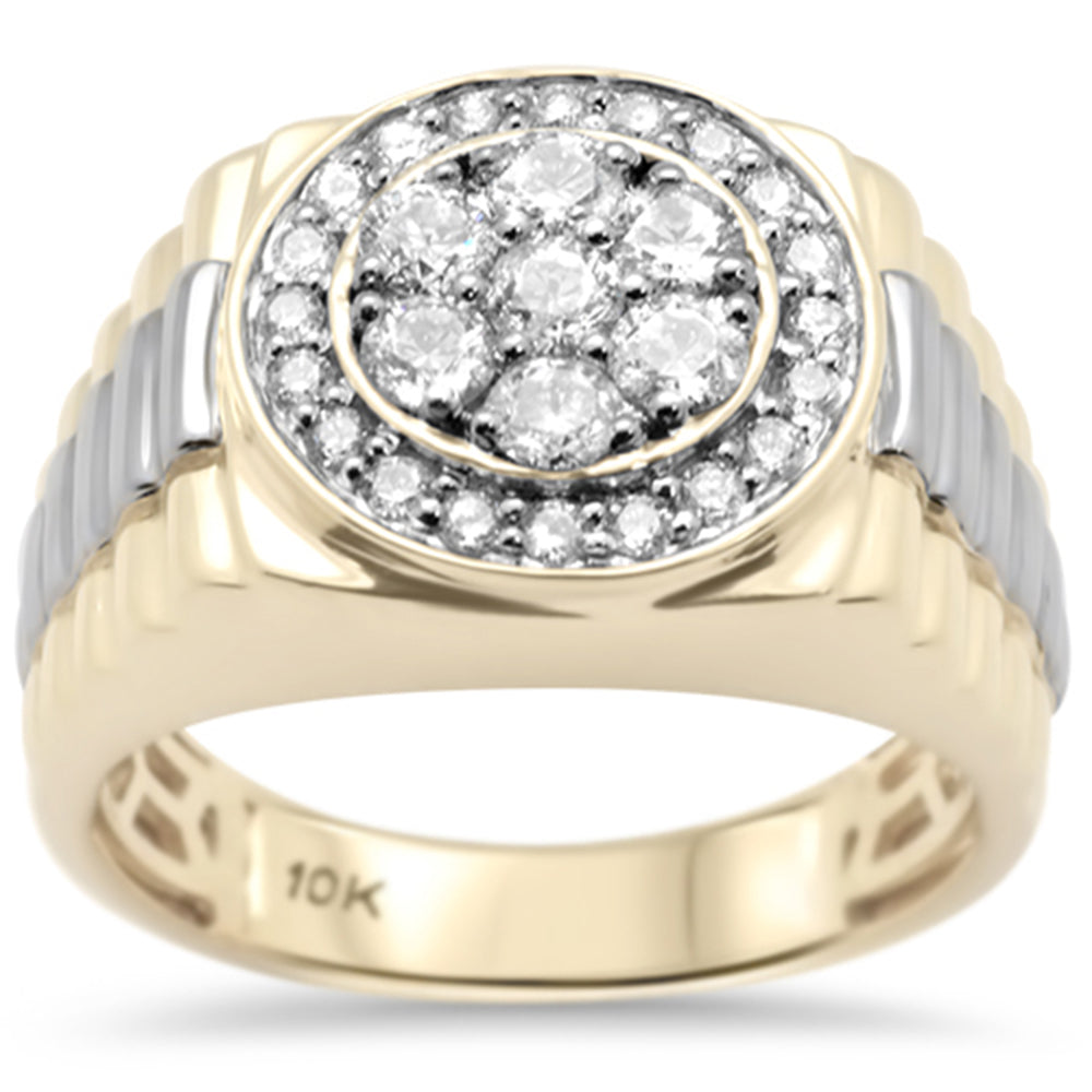 ''SPECIAL! 1.09ct G SI 10K Yellow GOLD Diamond Men's Ring Size 10''