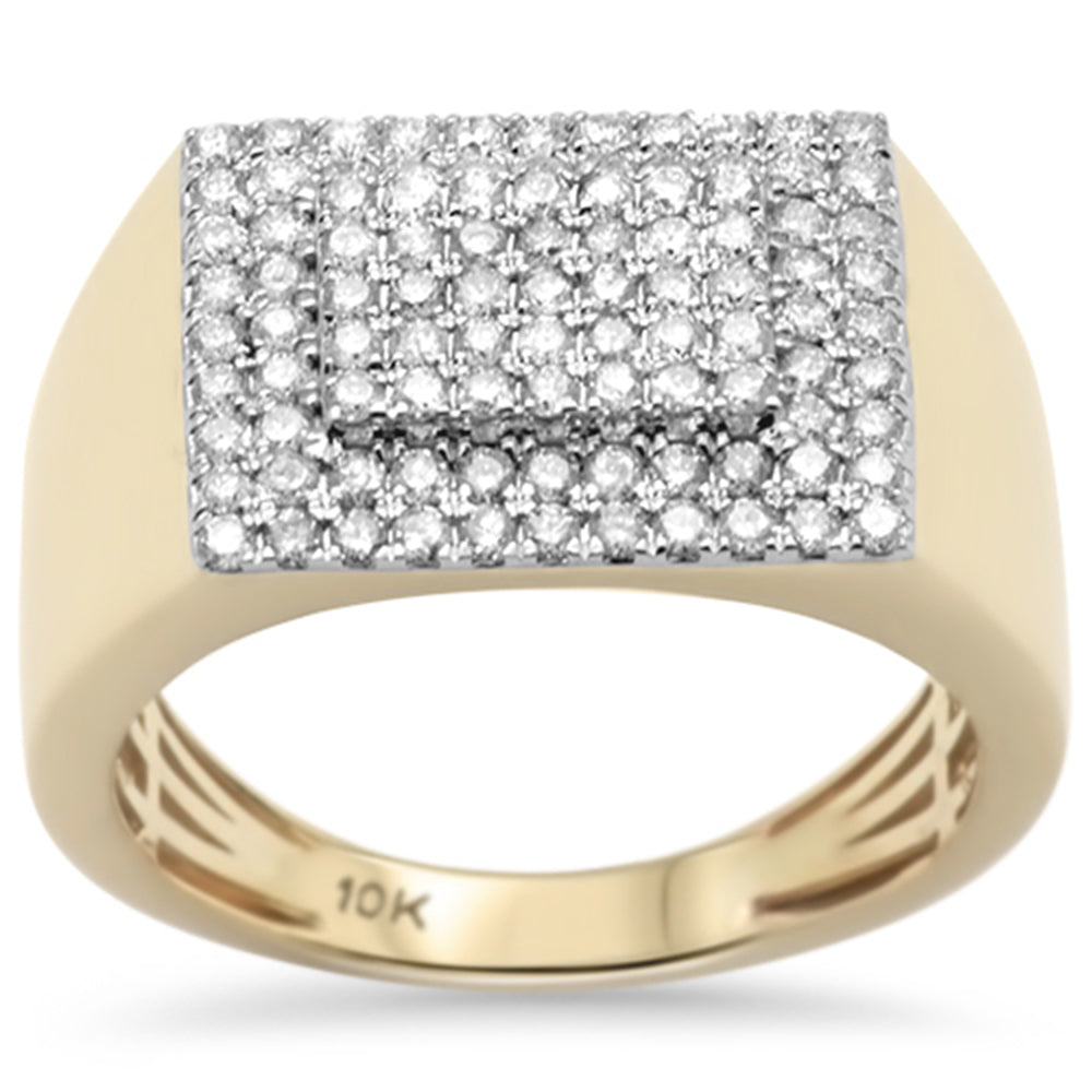 ''SPECIAL! 1.10ct G SI 10K Yellow Gold Diamond Men's RING Size 10''
