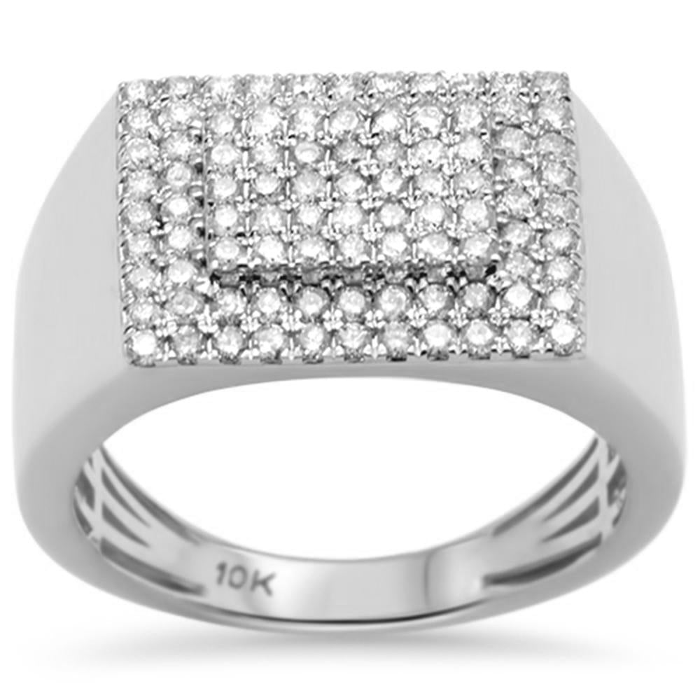 ''SPECIAL! 1.11ct G SI 10K White Gold DIAMOND Men's Ring Size 10''