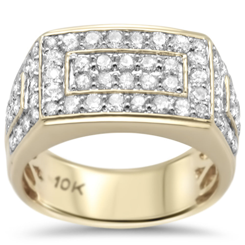 ''SPECIAL! 1.96ct G SI 10K Yellow GOLD Diamond Men's Ring Size 10''