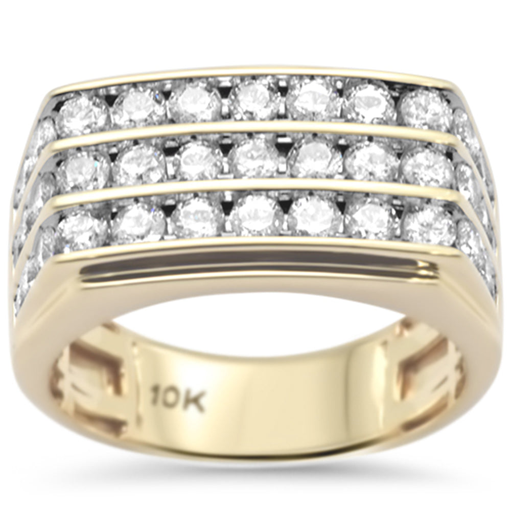 ''SPECIAL! 2.21ct G SI 10K Yellow Gold Diamond Men's RING Size 10''