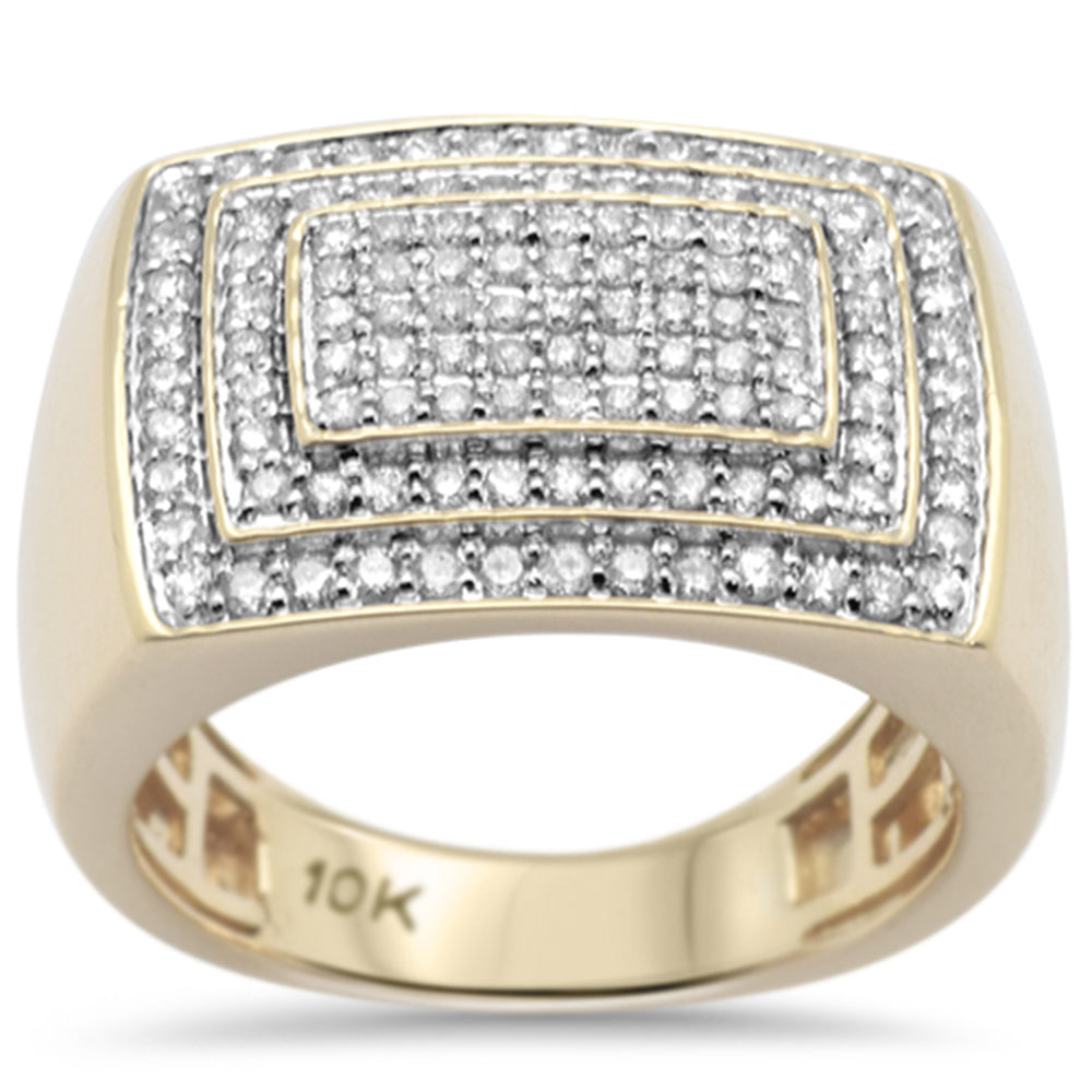 ''SPECIAL! 1.01ct G SI 10K Yellow Gold DIAMOND Men's Ring Size 10''