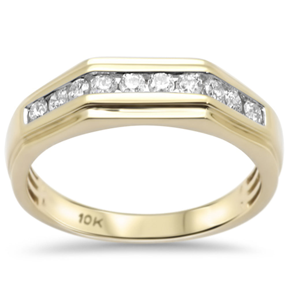 ''SPECIAL! .47ct G SI 10K Yellow Gold Diamond Men's RING Size 10''