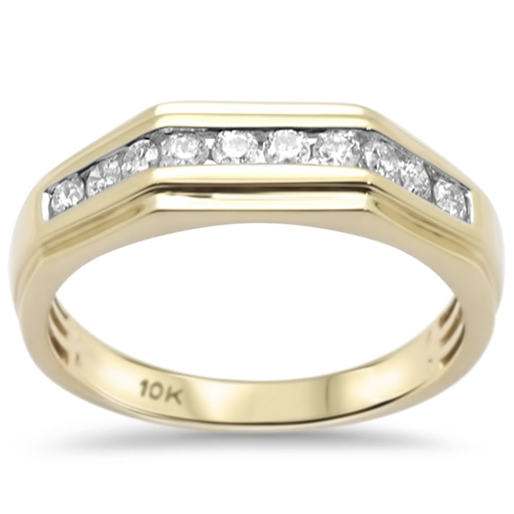 ''SPECIAL! .47ct G SI 10K Yellow Gold DIAMOND Men's Ring Size 10''