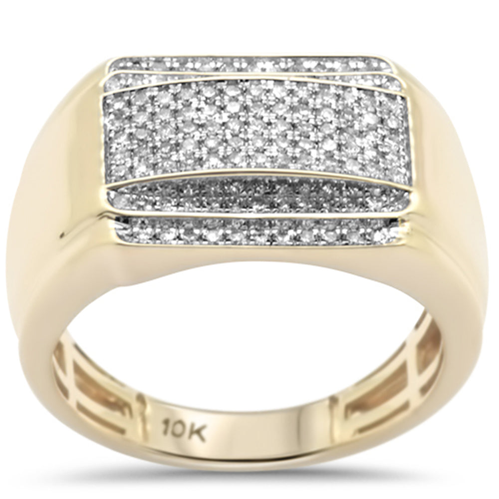 ''SPECIAL! .59ct G SI 10K Yellow Gold Diamond Men's RING Size 10''