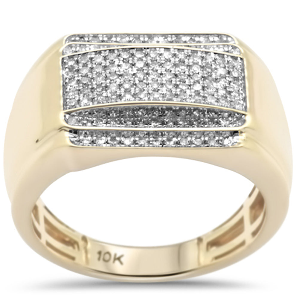''SPECIAL! .59ct G SI 10K Yellow GOLD Diamond Men's Ring Size 10''