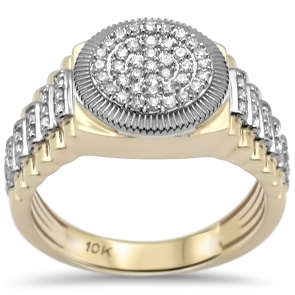 ''SPECIAL! .49ct G SI 10K Yellow GOLD Diamond Men's Ring Size 10''