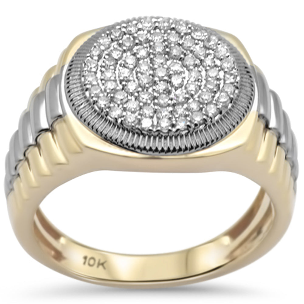 ''SPECIAL! .48ct G SI 10K Yellow Gold Diamond Men's RING Size 10''