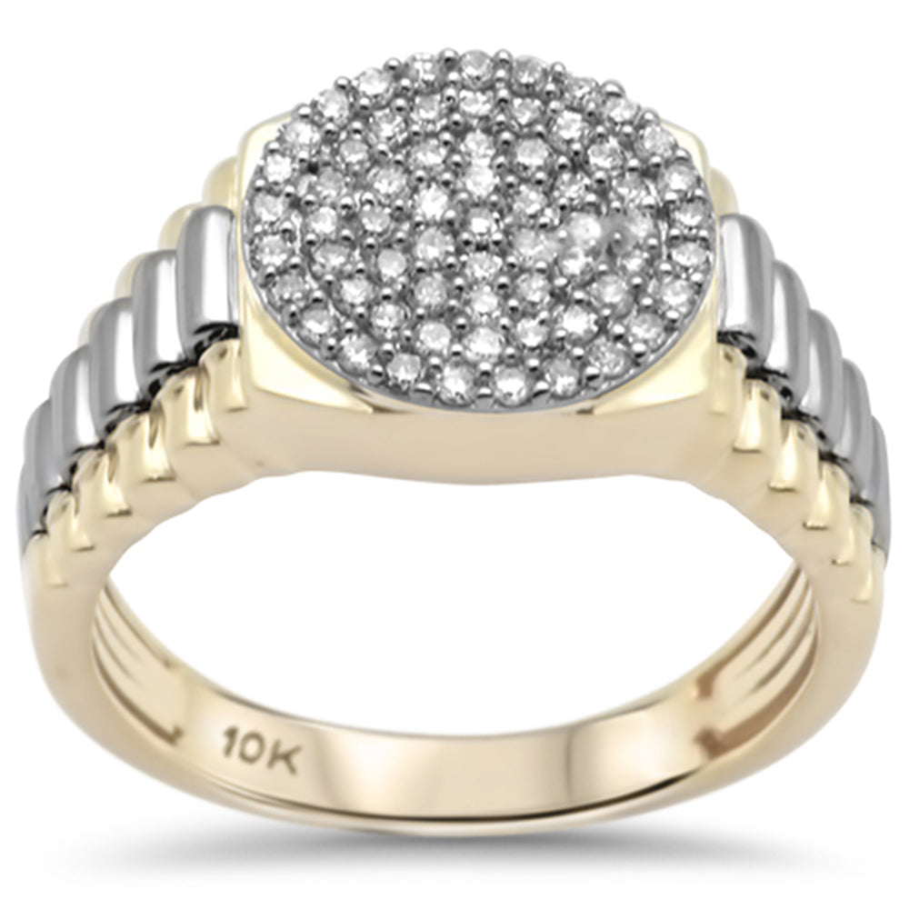 ''SPECIAL! .49ct G SI 10K Yellow GOLD Diamond Men's Ring Size 10''