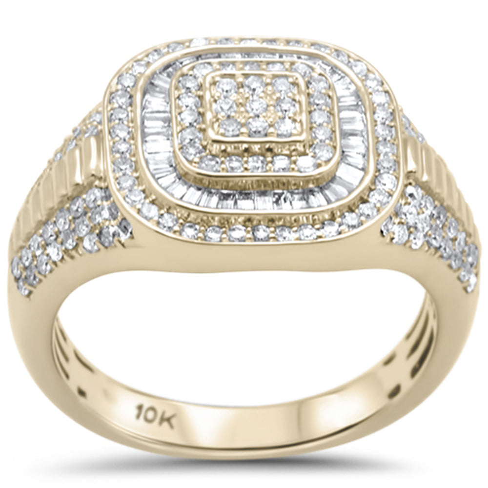 ''SPECIAL! 1.01ct G SI 10K Yellow Gold DIAMOND Men's Ring Size 10''