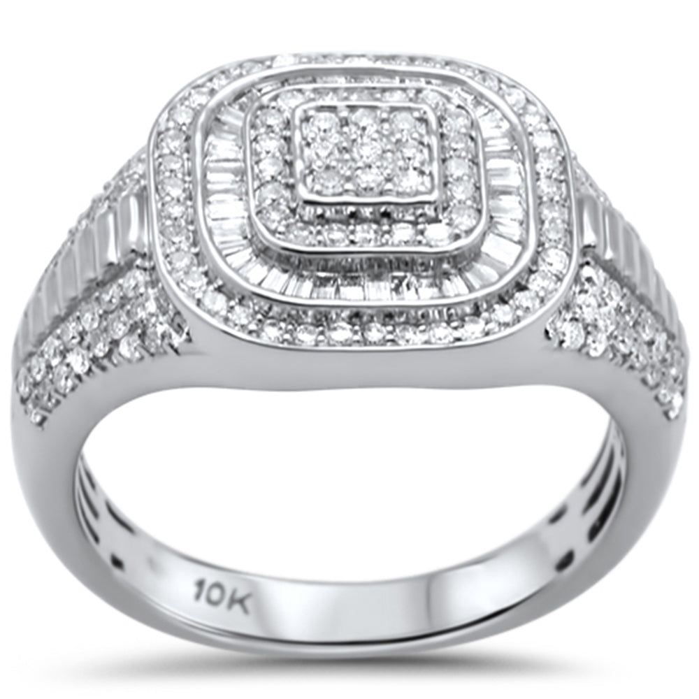 ''SPECIAL! 1.01ct G SI 10K White Gold DIAMOND Men's Ring Size 10''