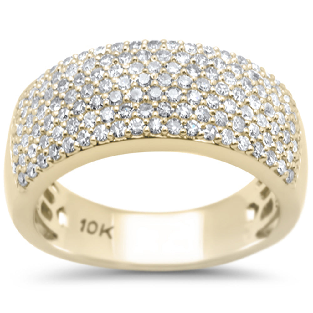 ''SPECIAL! .88ct G SI 10K Yellow Gold Diamond Engagement Anniversary Pave Band RING Size 6.5''