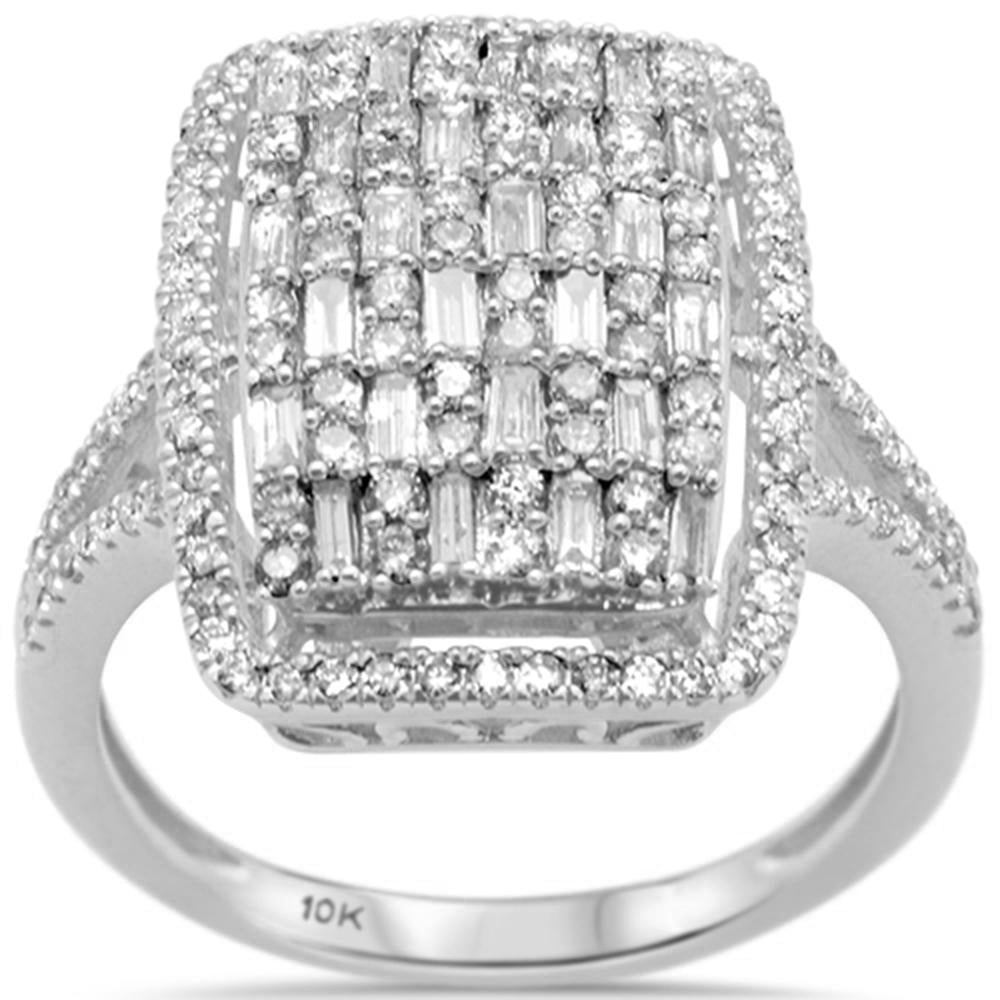 ''SPECIAL! .90ct G SI 10K White GOLD Diamond Engagement Ring Size 6.5''