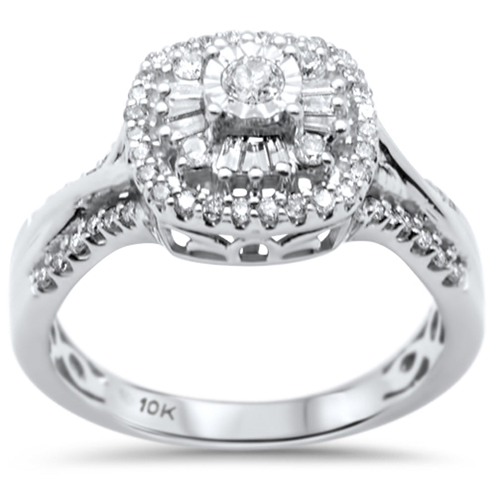 ''SPECIAL!.47ct G SI 10K White GOLD Diamond Engagement Ring Size 6.5''