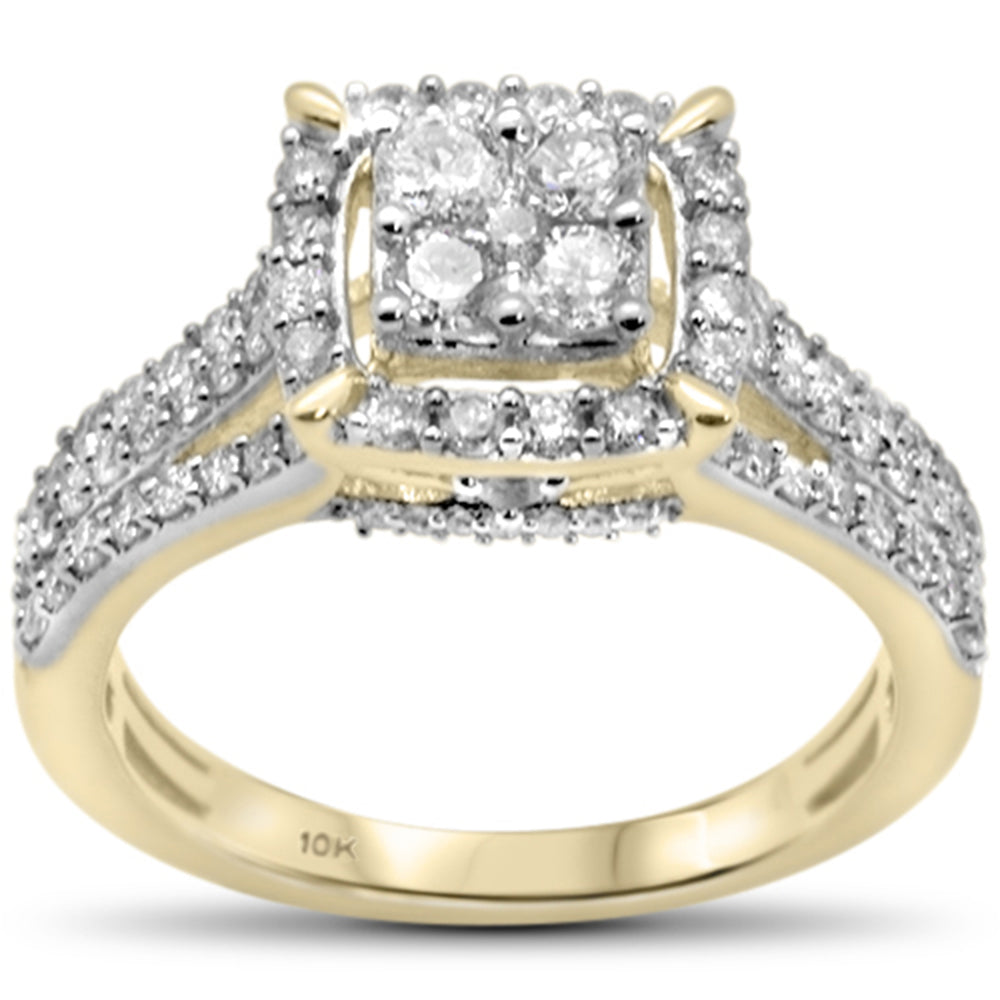 ''SPECIAL! .98ct G SI 10K Yellow Gold Diamond Engagement RING Size 6.5''