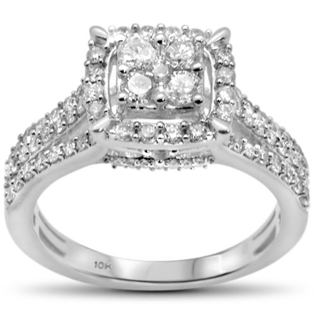 ''SPECIAL! .98ct G SI 10K White Gold Diamond Engagement RING Size 6.5''