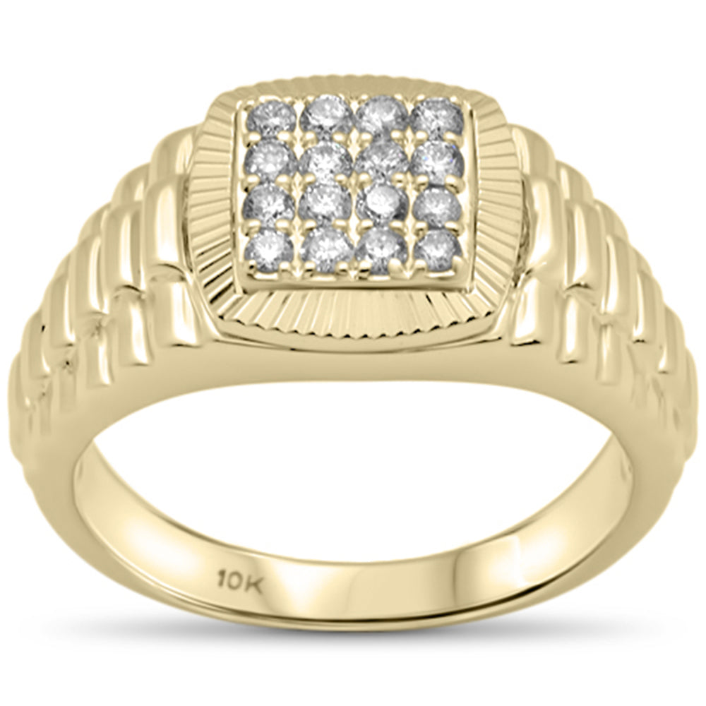 ''SPECIAL! .47ct G SI 10K Yellow Gold Diamond Men's RING Size 10''
