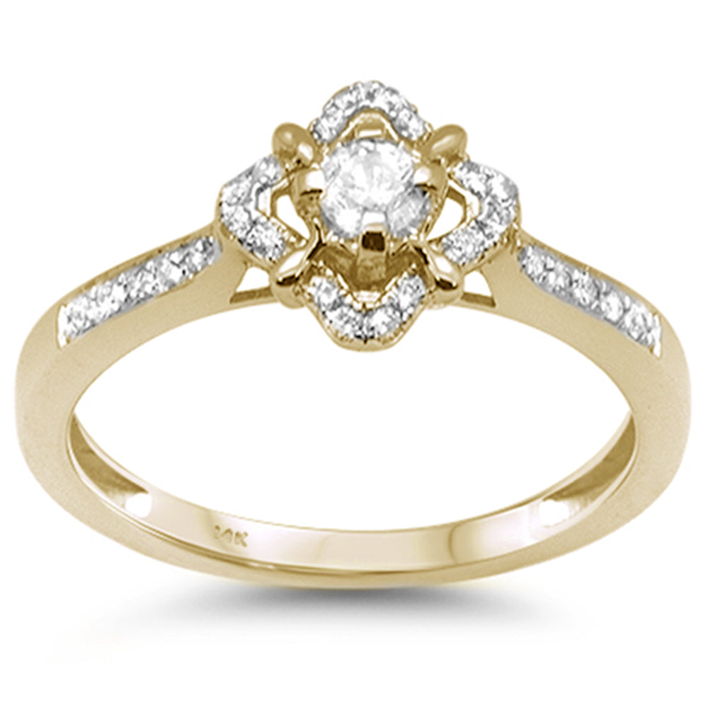 .25ct G SI 14K Yellow GOLD Diamond Engagement Ring Size 6.5