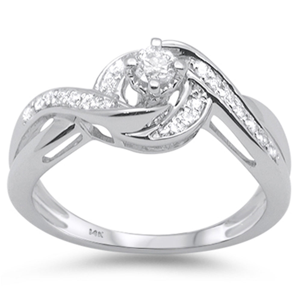 .26ct G SI 14K White Gold  DIAMOND Engagement Ring Size 6.5