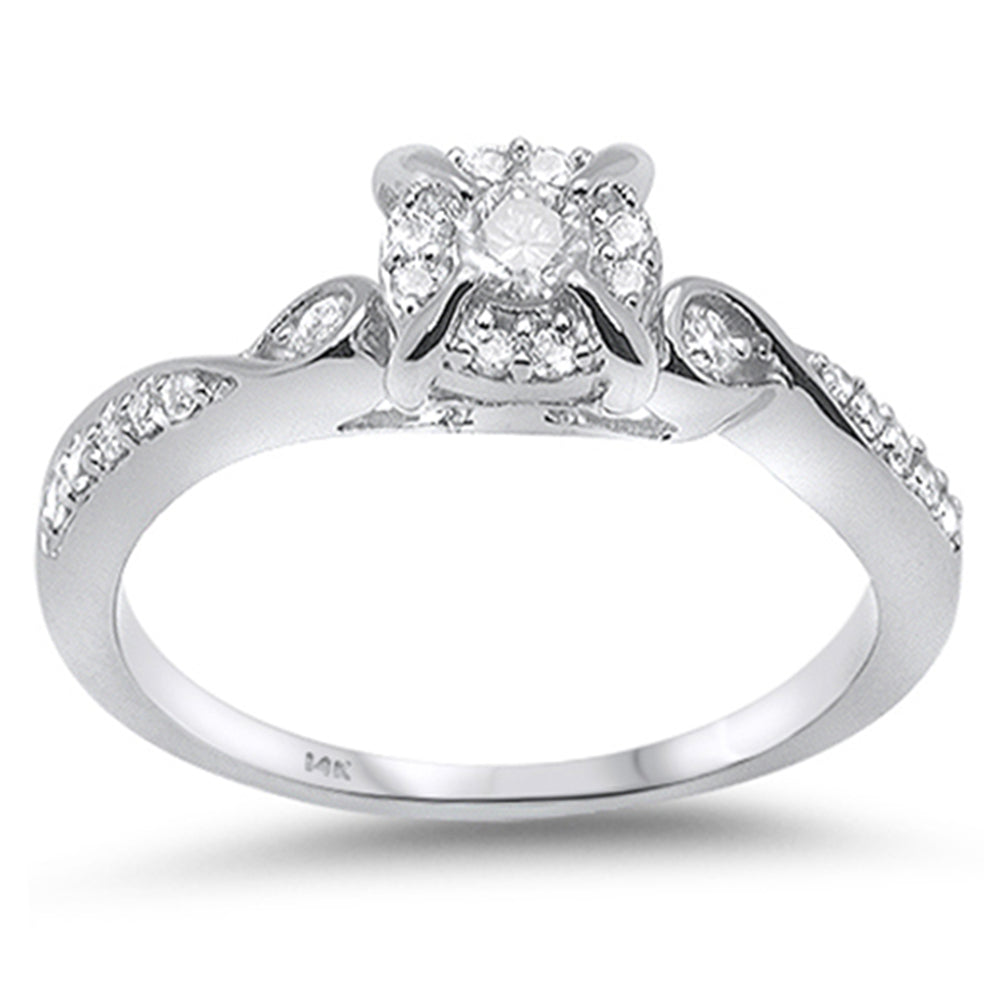 ''SPECIAL! .26ct G SI 14K White Gold  DIAMOND Engagement Ring Size 6.5''