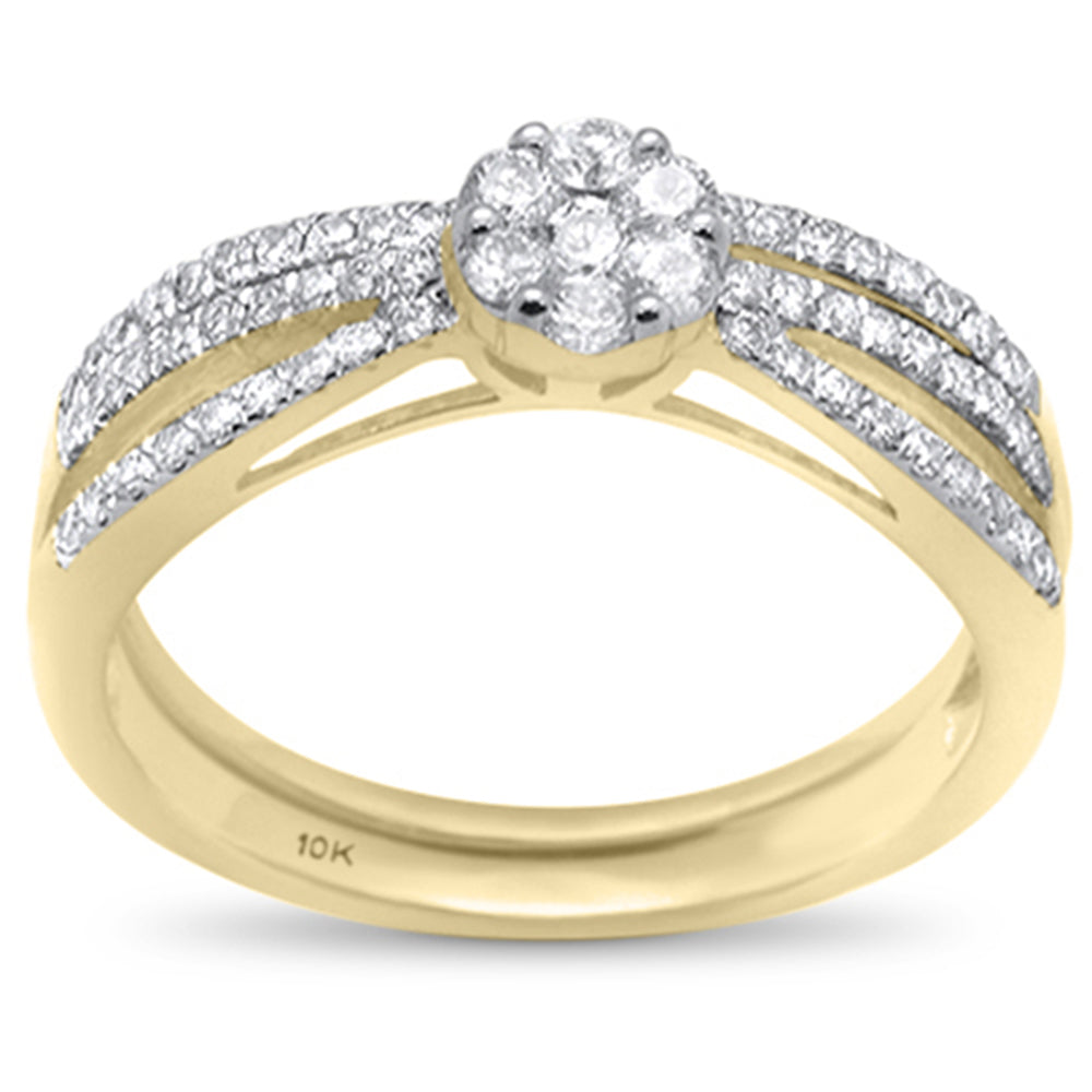 ''SPECIAL! .50ct G SI 10K Yellow Gold DIAMOND Engagement Ring Bridal Set Size 6.5''