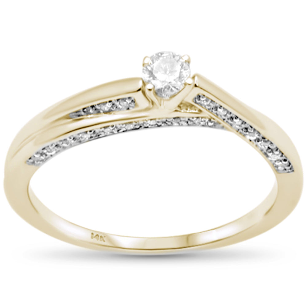 .23ct G SI 14K Yellow GOLD Diamond Engagement Ring Size 6.5