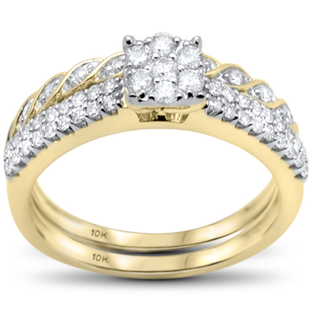 .48ct G SI 10K Yellow GOLD Diamond Engagement Ring Bridal Set Size 6.5