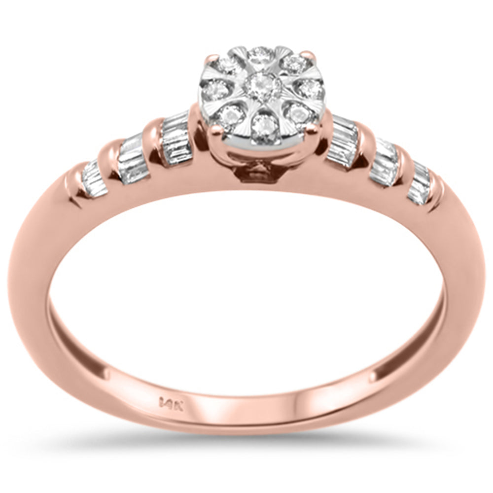 .20ct G SI 14K Rose Gold Diamond Engagement RING Size 6.5