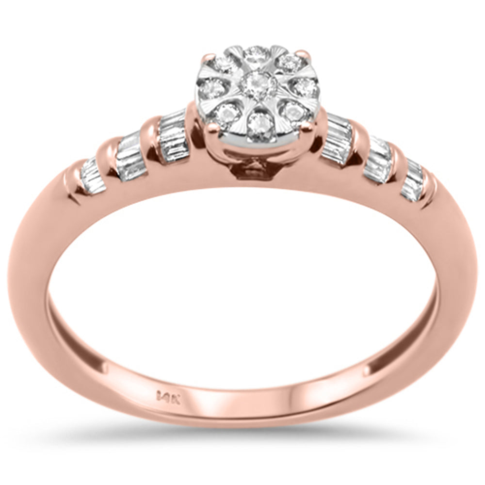 .20ct G SI 14K Rose GOLD Diamond Engagement Ring Size 6.5