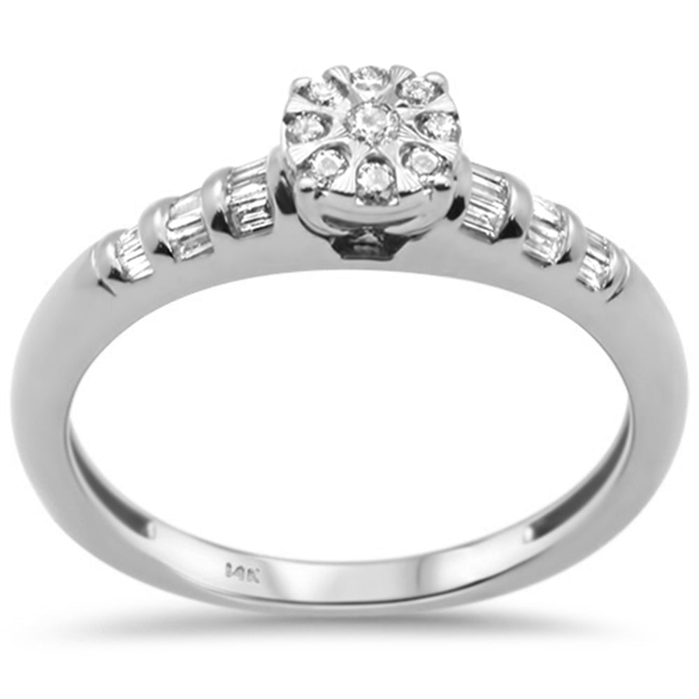 .19ct G SI 14K White Gold DIAMOND Engagement Ring Size 6.5