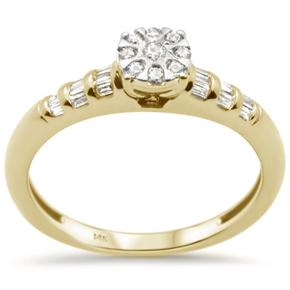 .19ct G SI 14K Yellow GOLD Diamond Engagement Ring Size 6.5