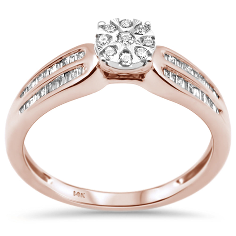 .24ct G SI 14K Rose Gold Diamond Engagement RING Size 6.5