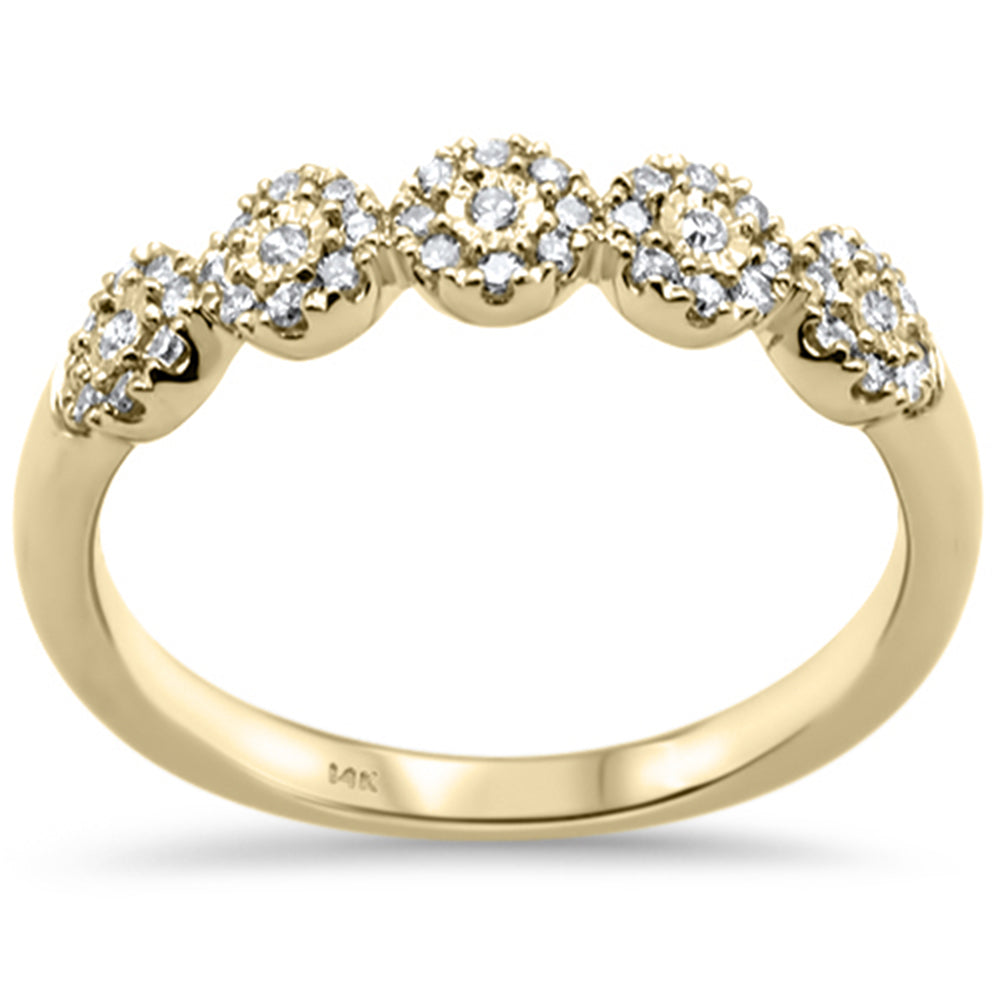 .24ct G SI 14K Yellow Gold DIAMOND Band Ring Size 6.5