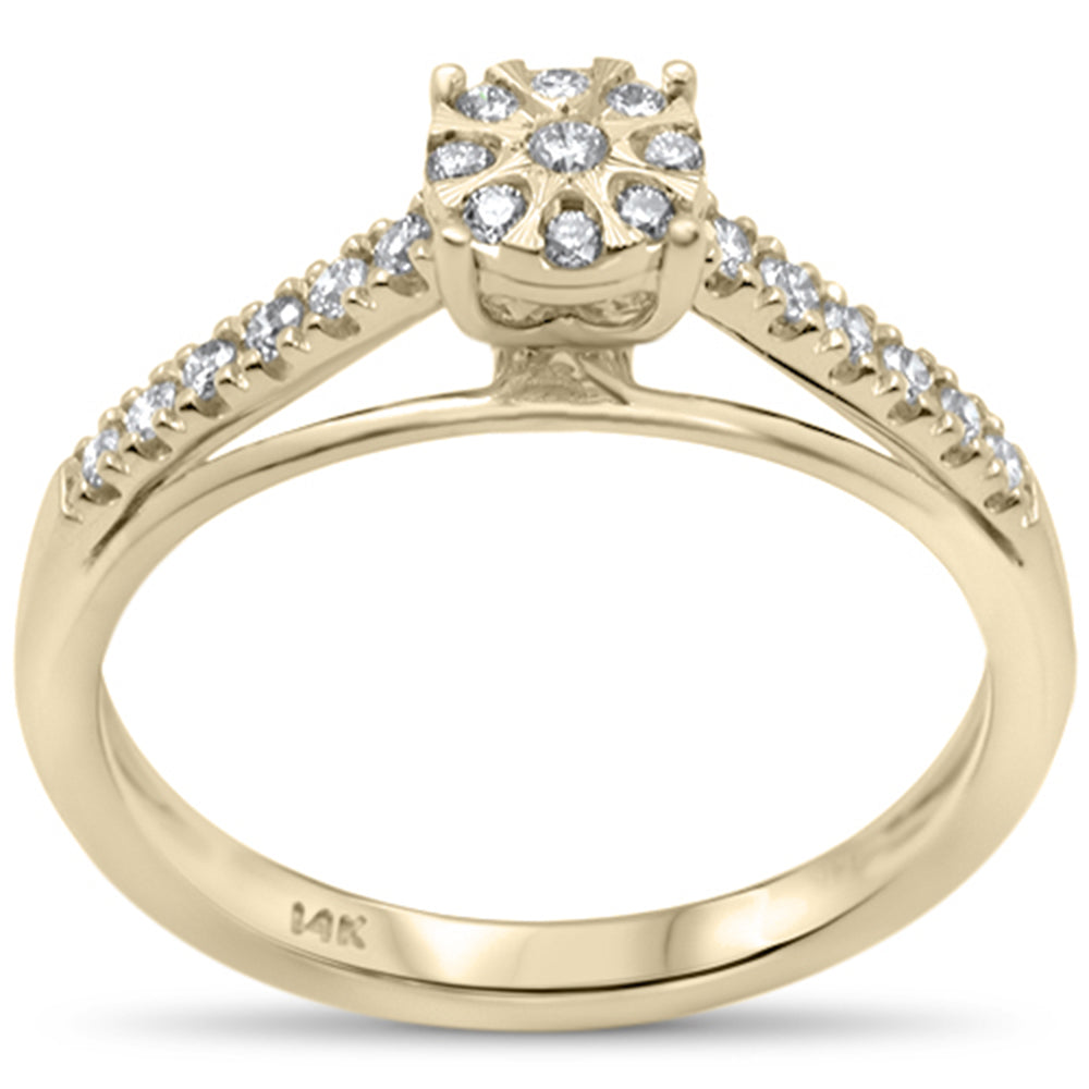 ''SPECIAL! .25ct G SI 14KT Yellow Gold Diamond Solitaire Style Engagement RING Size 6.5''