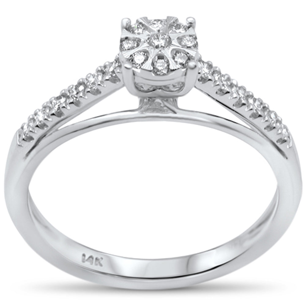 ''SPECIAL! .24ct G SI 14KT White GOLD  Diamond Solitaire Style Engagement Ring Size 6.5''