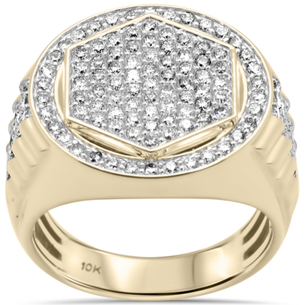 ''SPECIAL! 1.73ct G SI 10KT Yellow GOLD Diamond Men's Ring Size 10''