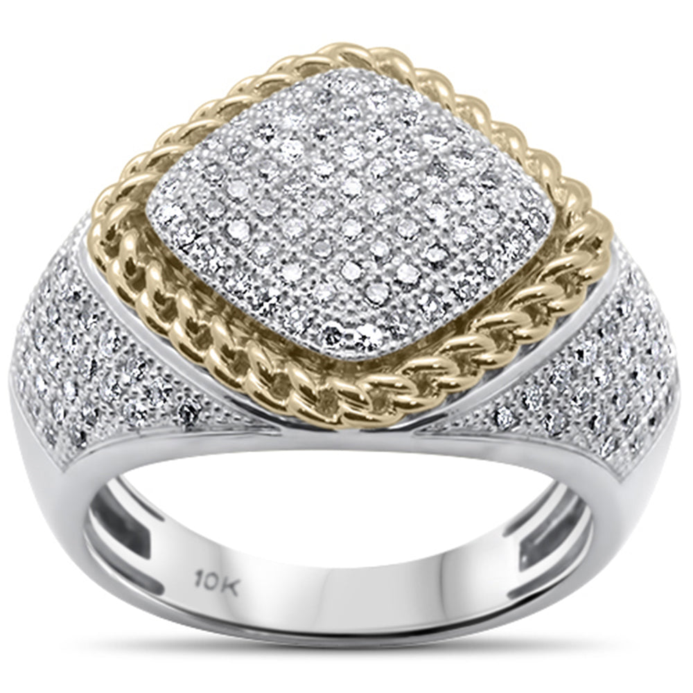 ''SPECIAL! 1.24ct G SI 10KT Two Tone Gold DIAMOND Men's Ring Size 10''