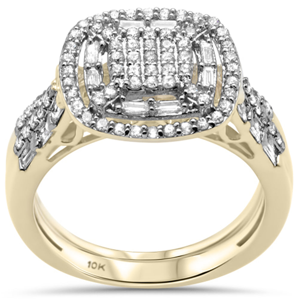 ''SPECIAL! .73ct G SI 10K Yellow Gold DIAMOND Engagement Ring Bridal Set Size 6.5''