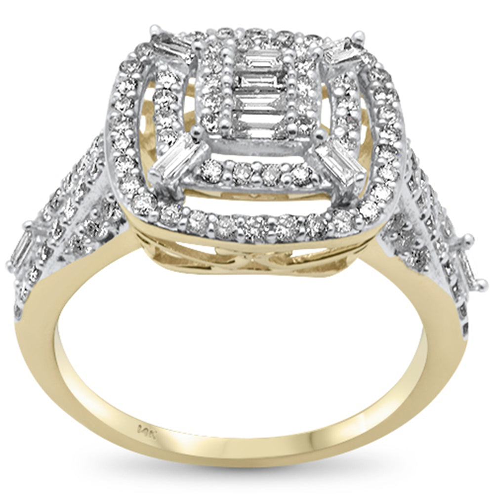 ''SPECIAL! 1.00ct G SI 14K Yellow Gold Baguette & Round Diamond RING Size 7''