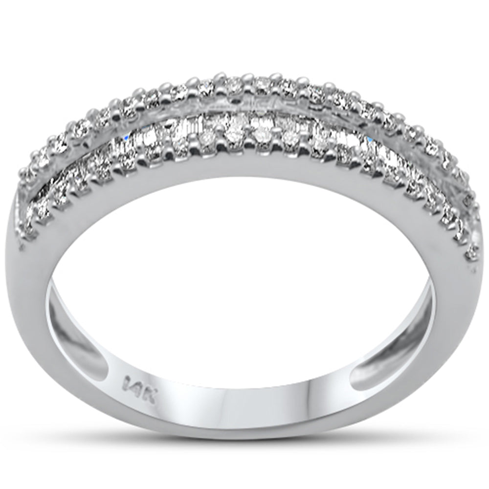 ''SPECIAL! .55ct G SI 14K White GOLD Baguette & Round Diamond Ring Band''