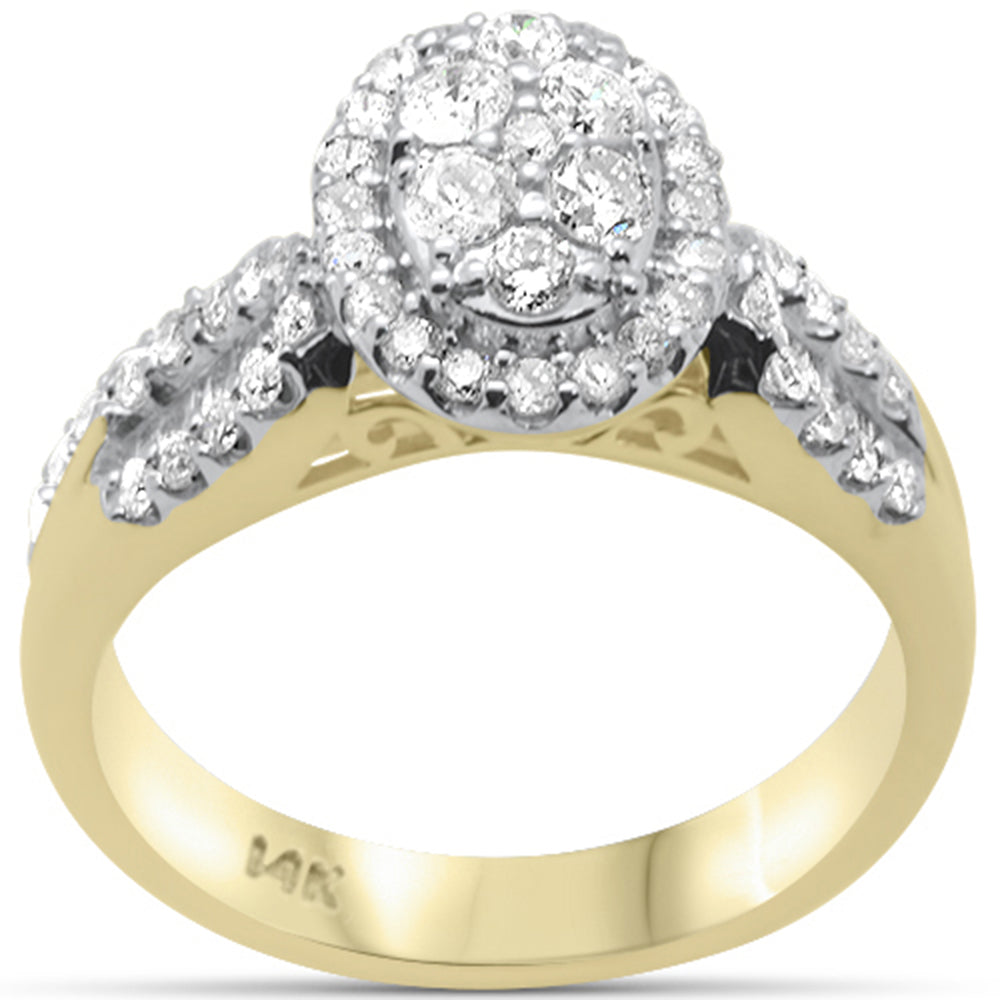 ''SPECIAL! .99ct G SI 14K Yellow GOLD Baguette & Round Diamond Ring Set''