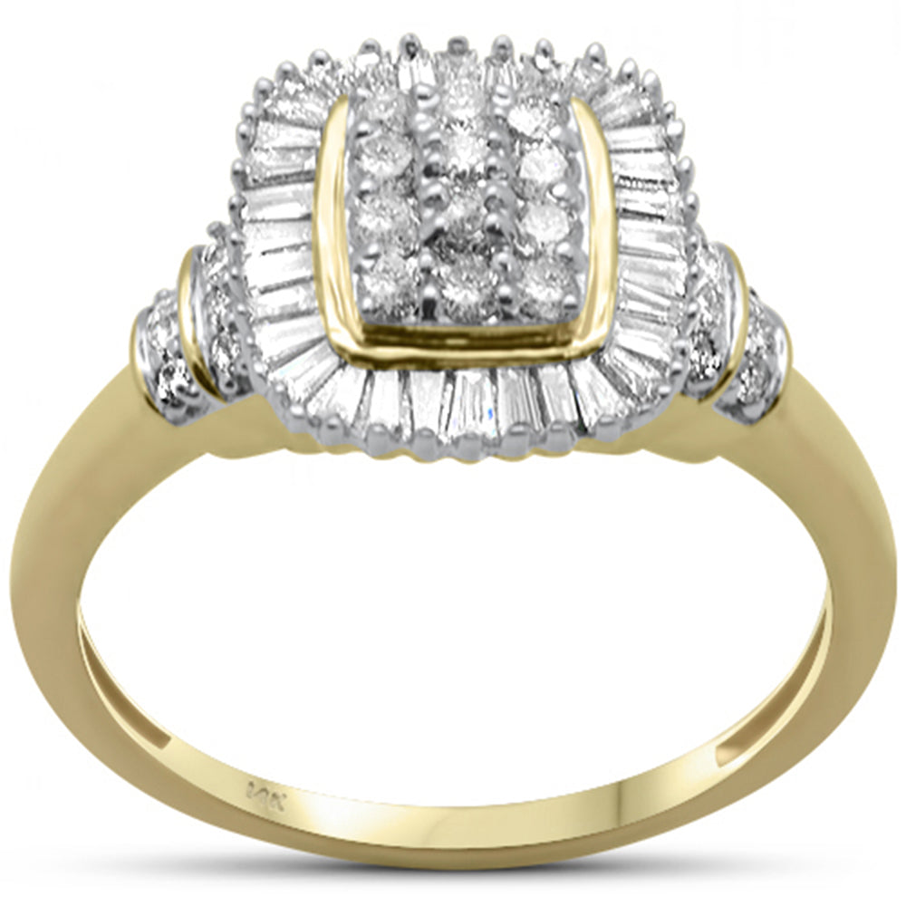 ''SPECIAL! .53ct G SI 14K Yellow Gold Baguette & Round Diamond Engagement RING''