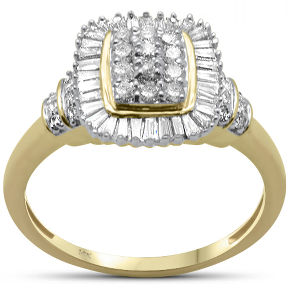 ''SPECIAL! .53ct G SI 14K Yellow GOLD Baguette & Round Diamond Engagement Ring''