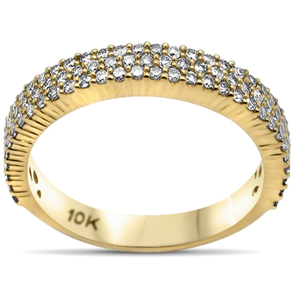 ''SPECIAL! 1.08ct G SI 10K Yellow Gold DIAMOND Men's Band Ring Size 10''